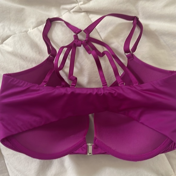 Victoria’s Secret 32DDD Very Sexy purple front closure bra strappy push up bra! - Picture 4 of 5